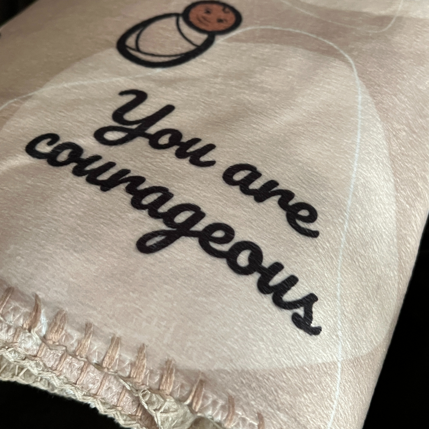 Affirmation Blanket with Sherpa Baby Blanket | Tan