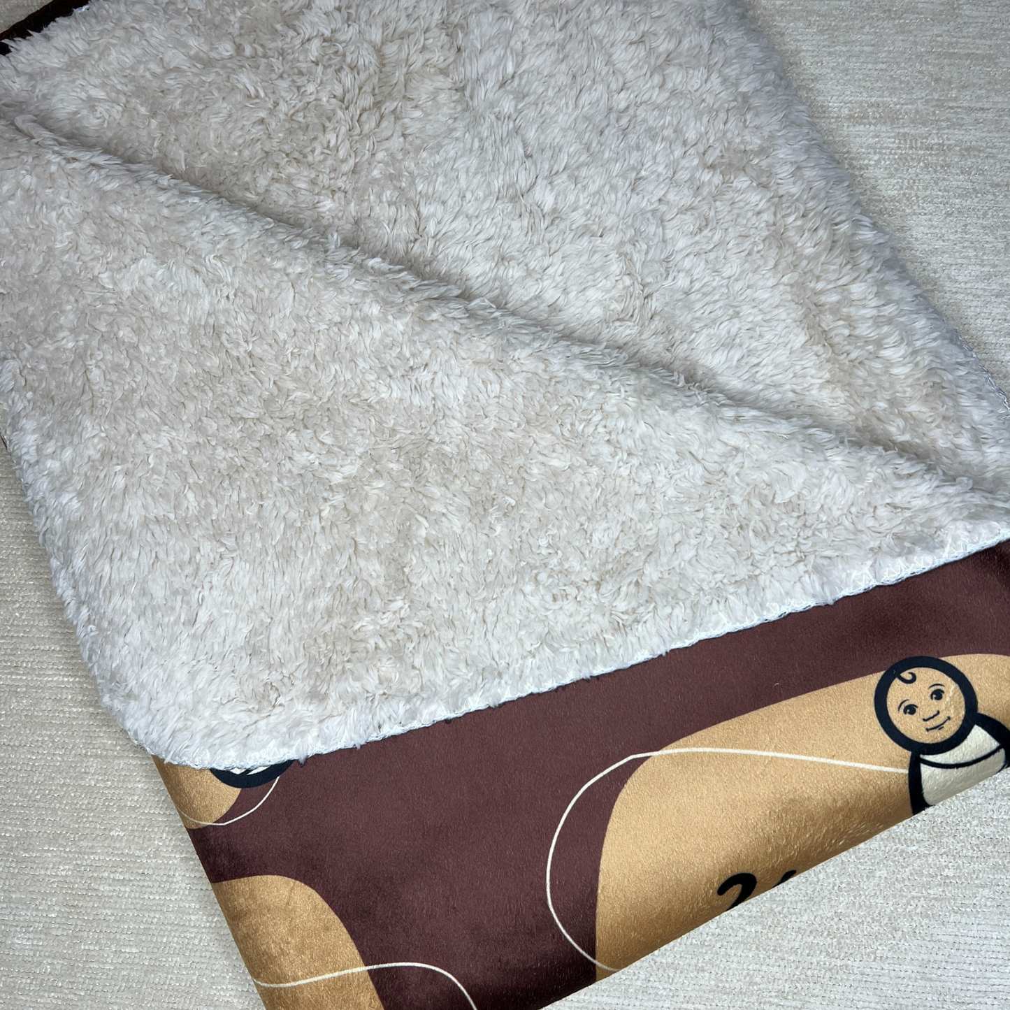 Born WOKE Affirmation Sherpa Blanket 37" x 57" (Chocolate)