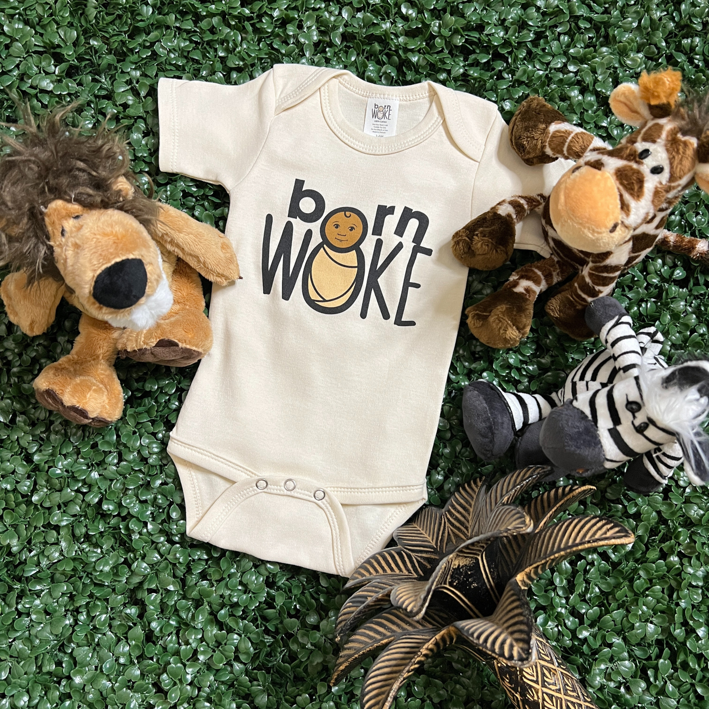Born WOKE Signature Premium Short Sleeve Baby Bodysuit (Two Colors)