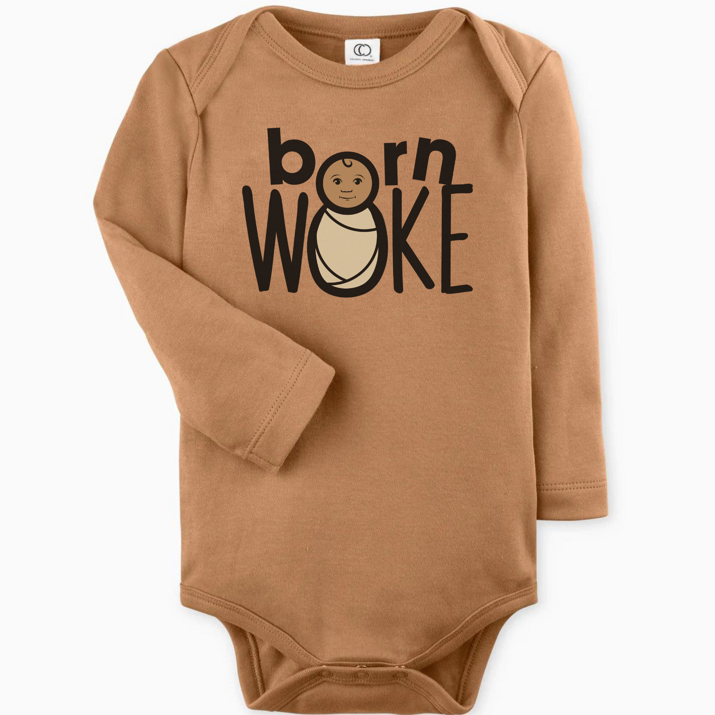 Born Woke Signature Organic Cotton Long Sleeve Bodysuit (Three Color Options)