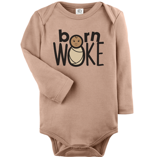 Born Woke Signature Organic Cotton Long Sleeve Bodysuit (Three Color Options)