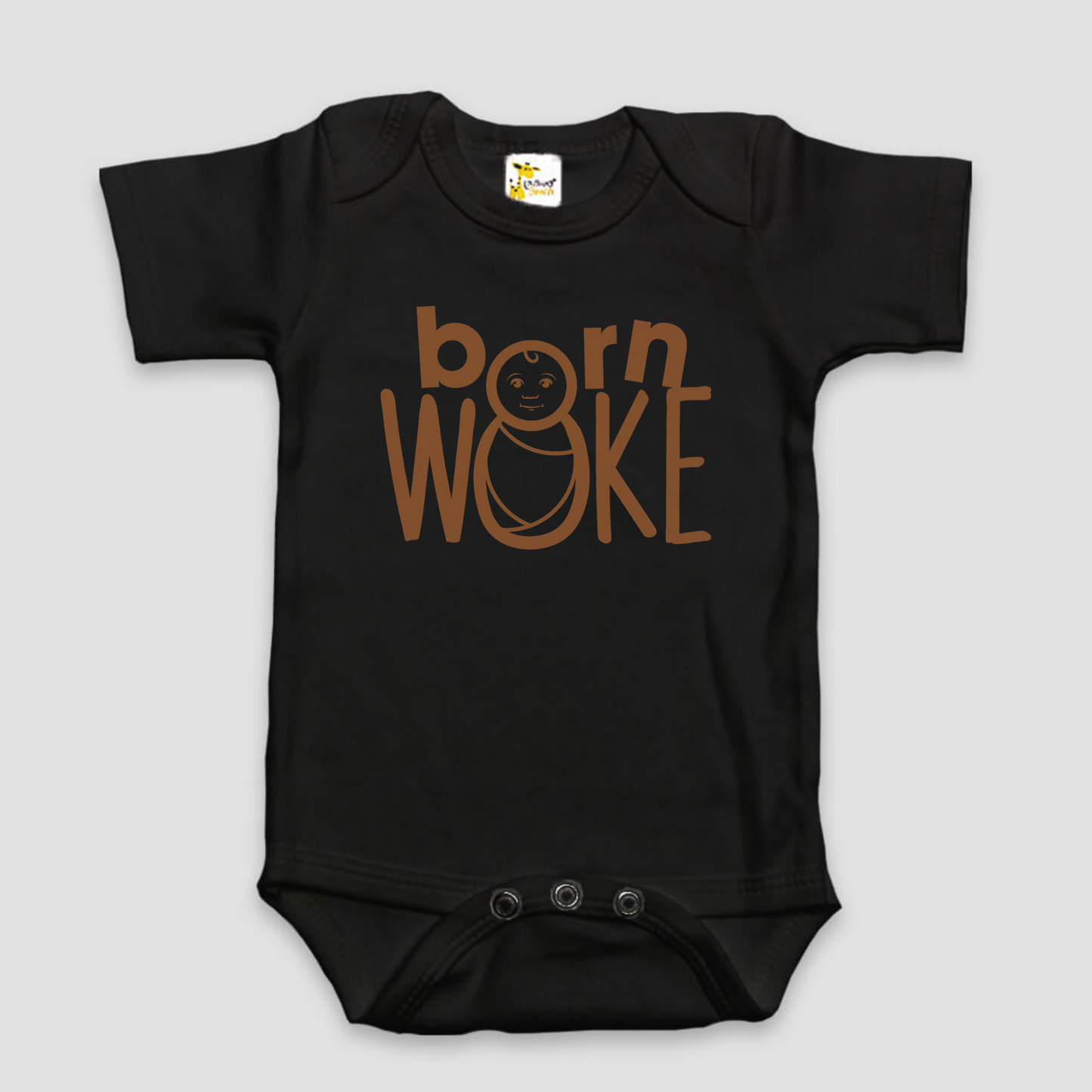 Born WOKE Signature Premium Short Sleeve Baby Bodysuit (Two Colors)