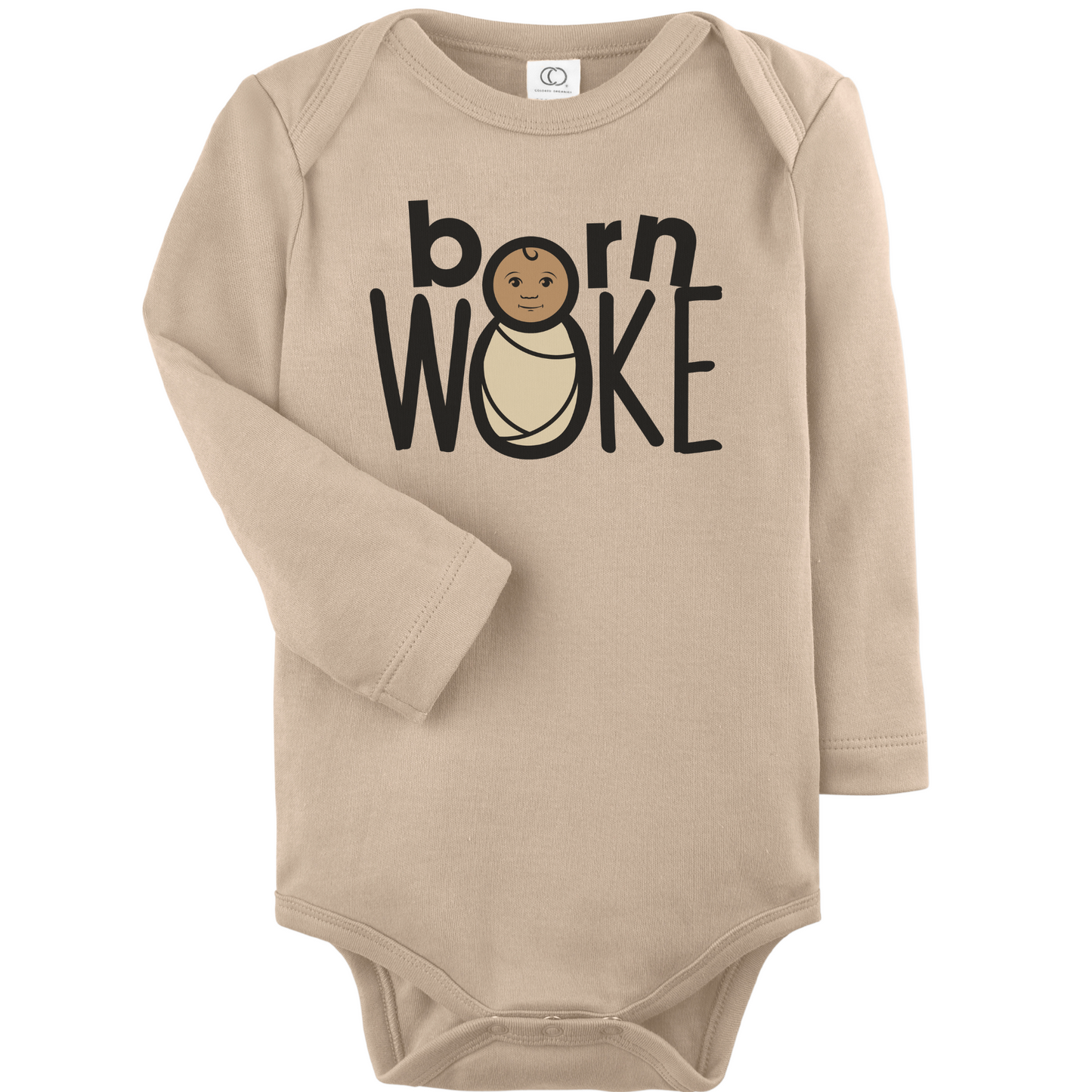 Born Woke Signature Organic Cotton Long Sleeve Bodysuit (Three Color Options)