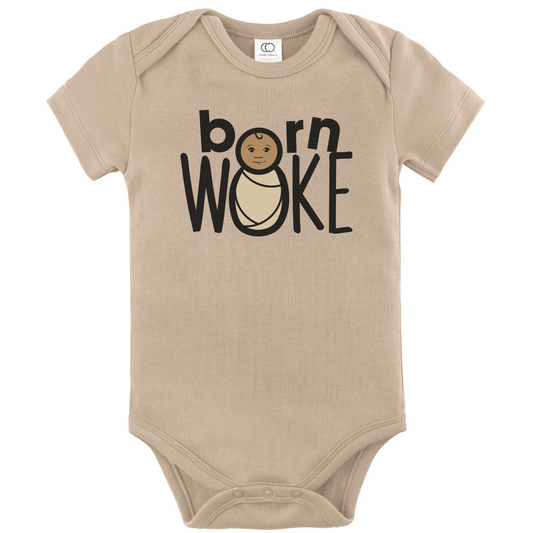 Born Woke Signature Organic Cotton Short Sleeve Bodysuit (Three Color Options)