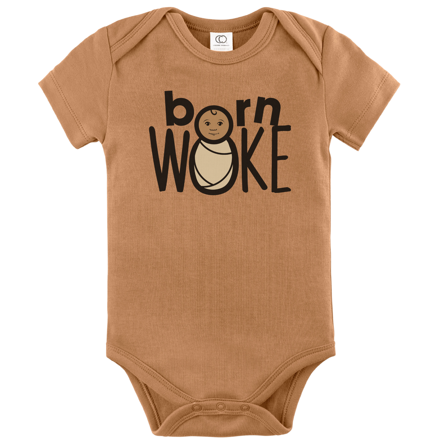 Born Woke Signature Organic Cotton Short Sleeve Bodysuit (Three Color Options)