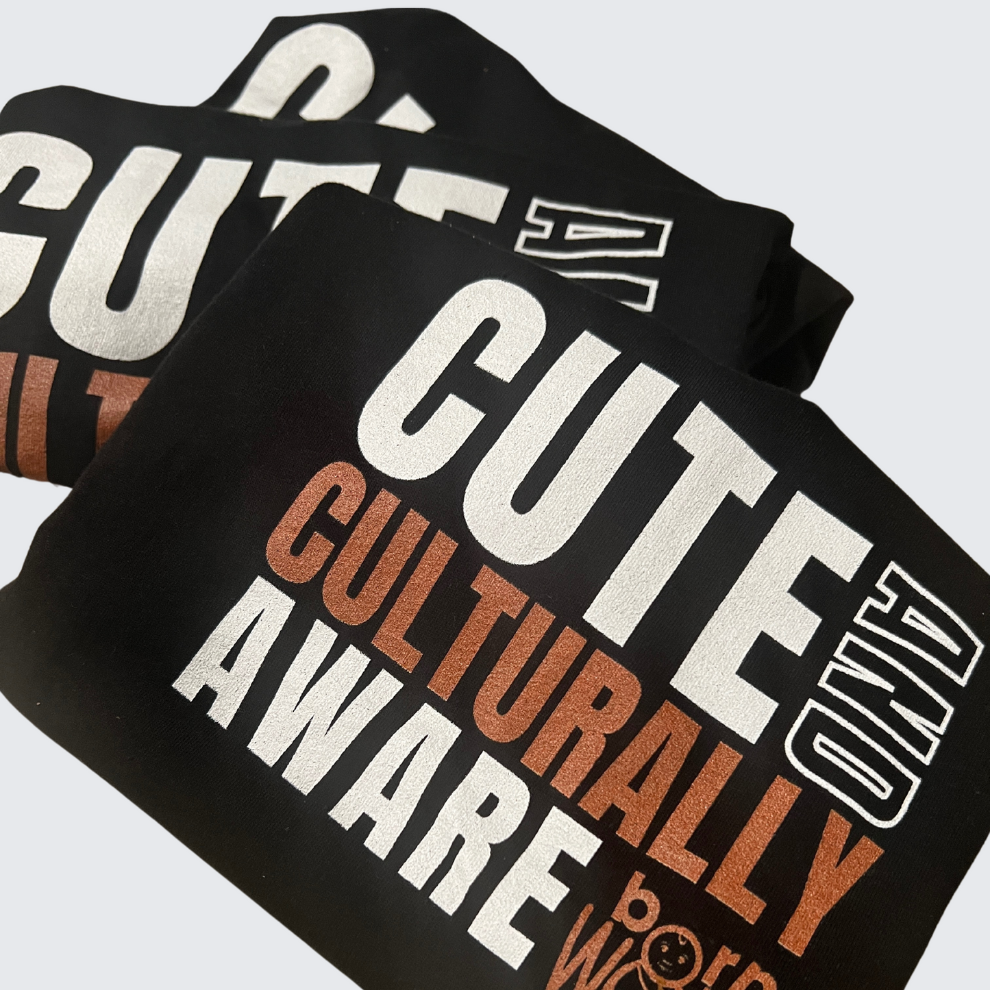 "Cute and Culturally Aware" Toddler Graphic Tee | Ebony/Black