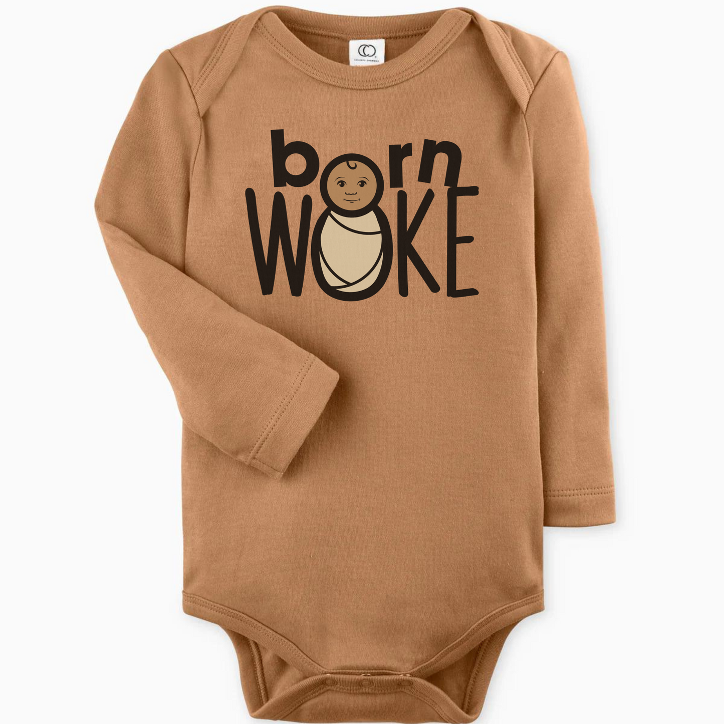 Born Woke Signature Organic Cotton Long Sleeve Bodysuit (Three Colors)