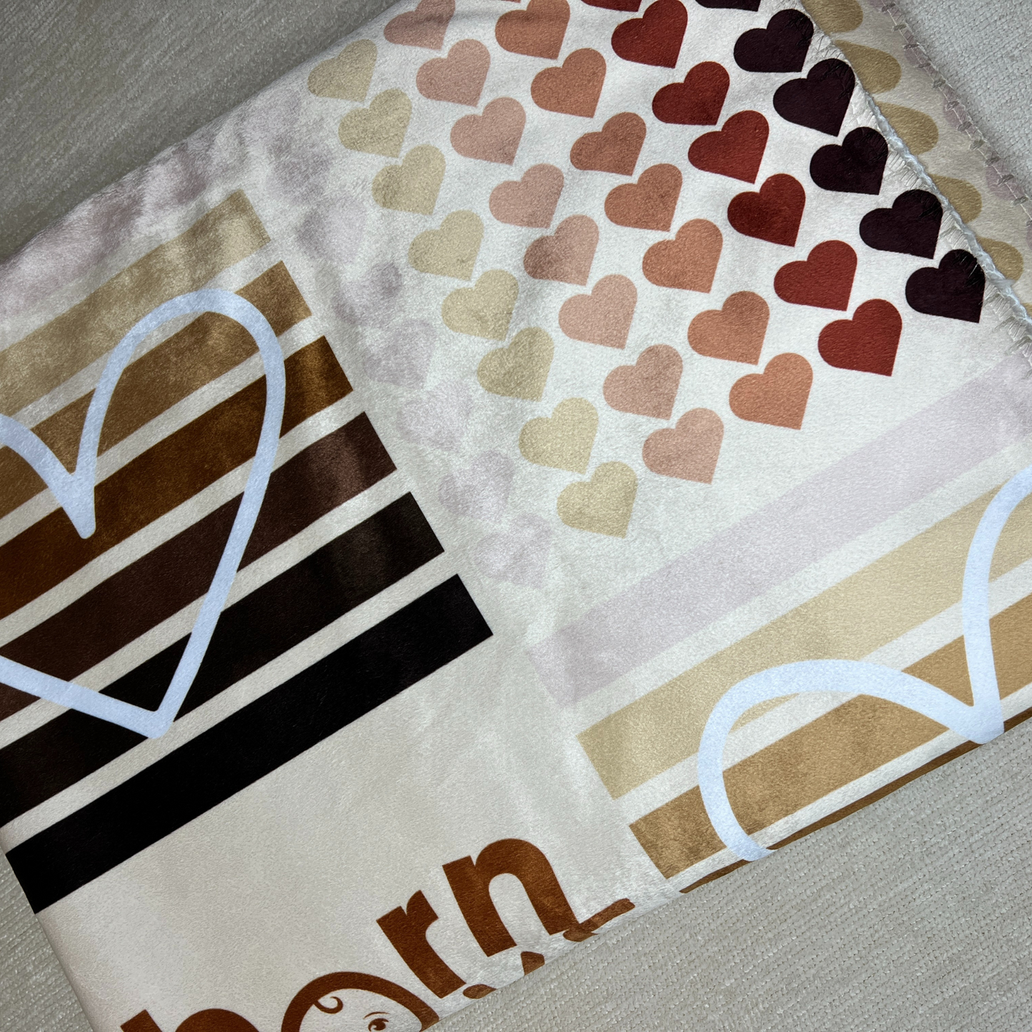 Melanin Love Sherpa Blanket 37" x 57" (Tan)