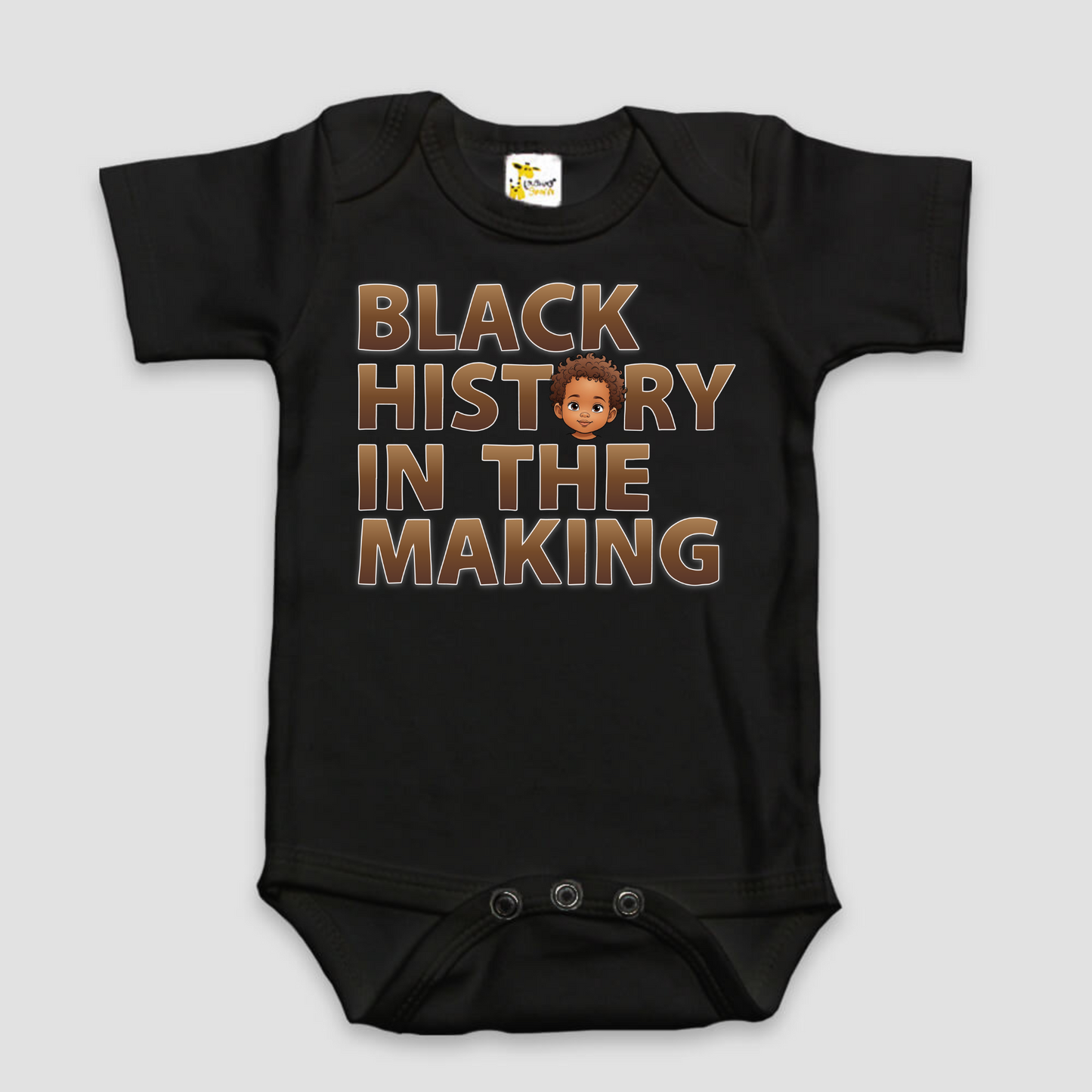 "Black History in the Making" Graphic Baby Bodysuit | Ebony/Black