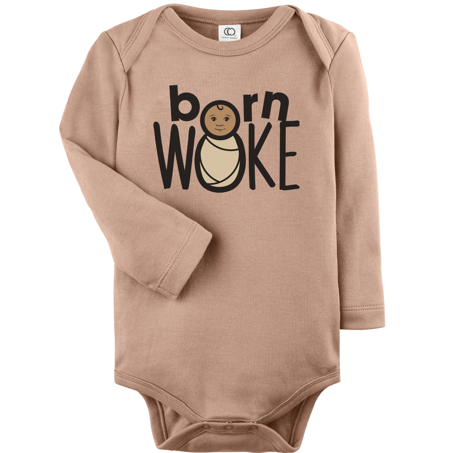 Born Woke Signature Organic Cotton Long Sleeve Bodysuit (Three Colors)