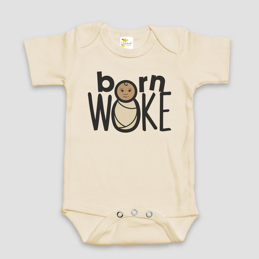 Born WOKE Signature Premium Short Sleeve Baby Bodysuit (Two Colors)