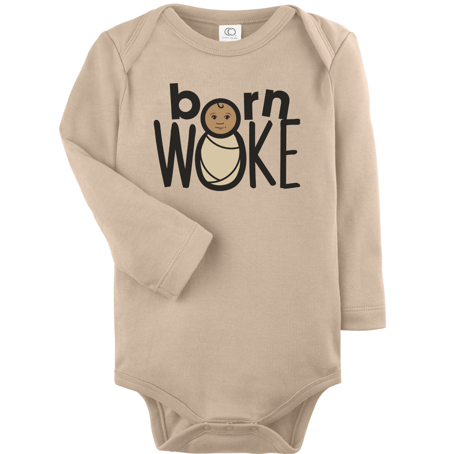 Born Woke Signature Organic Cotton Long Sleeve Bodysuit (Three Colors)