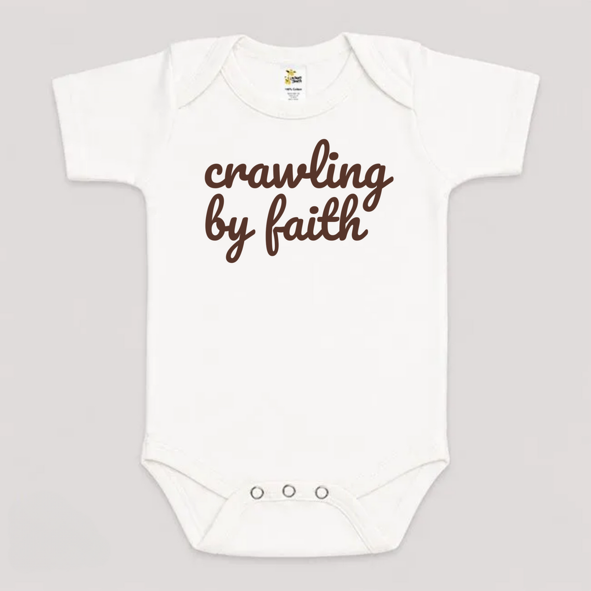 Crawling by Faith | Short Sleeve Baby Bodysuit | Multiple Colors