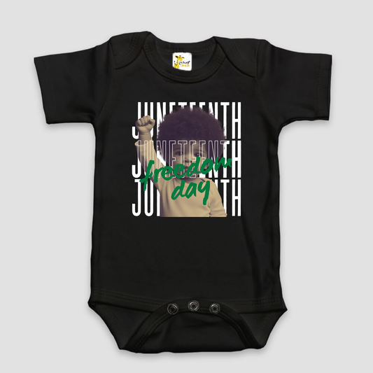 Juneteenth Freedom Day Infant Bodysuit | Black & Buttermilk