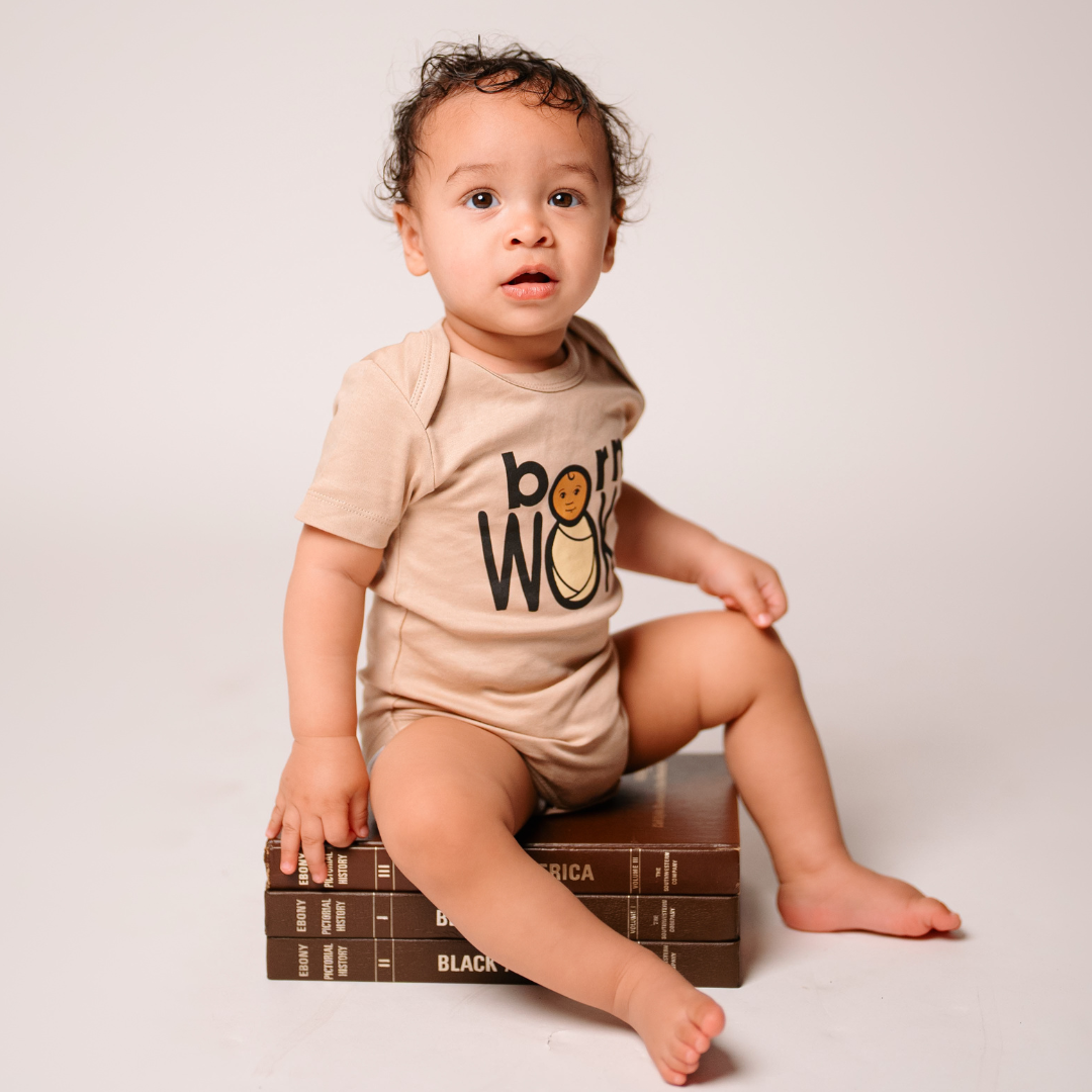 Born Woke Signature Organic Cotton Short Sleeve Bodysuit (Three Color Options)
